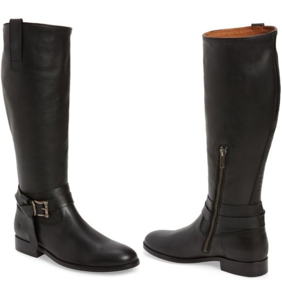 Frye Melissa Leather Knotted Tall Riding Boot Shoes